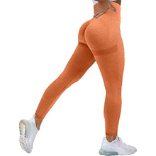 Load image into Gallery viewer, Women Seamless Workout Leggings High Waist Push Up Leggings Seamless Leggings Women Yoga Pants Fitness Push Up Leggings Workout Gym Pants Female Ladies Fashion Legging Bright Colors Yellow Sports Leggings