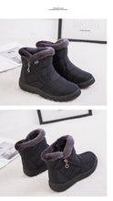 Load image into Gallery viewer, Women Snow Boots Warm Short Fur Plush Winter Ankle Boots Zip Comfort Warm Shoes Anti-Slip Fur Lined Ankle Short Boots Waterproof Slip On Outdoor Lightweight Shoes