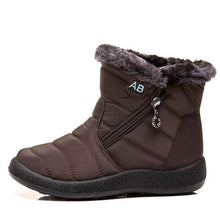 Load image into Gallery viewer, Women Snow Boots Warm Short Fur Plush Winter Ankle Boots Zip Comfort Warm Shoes Anti-Slip Fur Lined Ankle Short Boots Waterproof Slip On Outdoor Lightweight Shoes