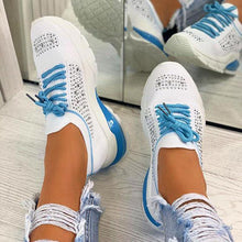 Load image into Gallery viewer, Women Sport Elegant Sneakers Platform Shoes Flats Solid Casual Spring Summer New Fashion Women's Vulcanized Running Sneakers Walking Tennis Shoes Lightweight Breathable Design