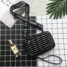 Load image into Gallery viewer, Women Suitcase Box Shape Crossbody Shoulder Bag Letter Band Travel Carrying