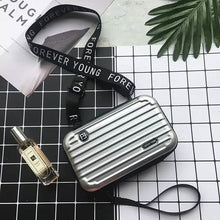 Load image into Gallery viewer, Women Suitcase Box Shape Crossbody Shoulder Bag Letter Band Travel Carrying