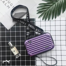 Load image into Gallery viewer, Women Suitcase Box Shape Crossbody Shoulder Bag Letter Band Travel Carrying