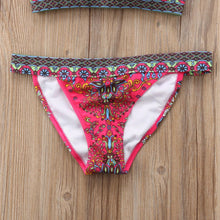 Load image into Gallery viewer, Women Summer Beautiful Print Swimsuit Bikini Set Women's Solid Halter Padded Push Up Bikini Set Two Pieces Swimsuit Swimwear Bathing Suit Push-up Bandage Swimming Costume Bathing Suit Fashion Beachwear