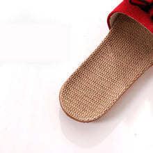 Load image into Gallery viewer, Women Summer Casual Slides Comfortable Slippers Striped Bow Linen Flip Flops Platform Sandals Unisex Linen Summer Beach Shoes Lightweight Skidproof Indoor Slippers Home Breathable Sandals
