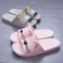 Load image into Gallery viewer, Women Summer Slippers Beach Slide Sandals Cats Flip Flops Soft Sole Comfortable Couple Slippers For Women Quick Drying Bathroom Slippers Pillow Slides Non Slip Soft Thick Sole Open Toe Soft Slippers