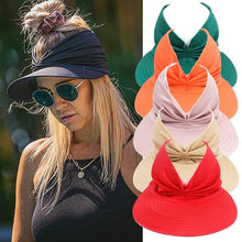 Load image into Gallery viewer, Women Sun Visor Summer Hat Women Anti-ultraviolet Hat Women's Elegant Simple Hat Classic Women's Hat Hollow Top Hat Elastic Hollow Top Hat Outdoor Quick-drying Sun Hat Summer Beach Hat
