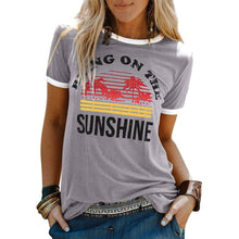 Load image into Gallery viewer, Women Sunshine Graphic Long Sleeves Tees Blouses
