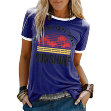Load image into Gallery viewer, Women Sunshine Graphic Long Sleeves Tees Blouses