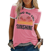 Load image into Gallery viewer, Women Sunshine Graphic Long Sleeves Tees Blouses