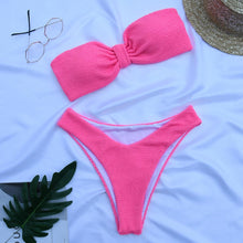 Load image into Gallery viewer, Women Swimsuit Female Bikini Swimwear Women Bikini Set Swimming Suit Bandage Bikini Set Push-Up Swimwear Beachwear Swimsuit Bathing Suits Off Shoulder High Waist Beachwear Set