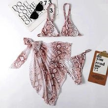 Load image into Gallery viewer, Women Swimsuit High Quality Thong Bikinis Set Swimwear Female Bathing Suit 3 Piece Set Swimsuits