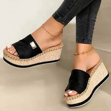 Load image into Gallery viewer, Women Wedge Slippers Platform Flip Flops Soft Comfortable New Casual Outdoor Beach Sandals