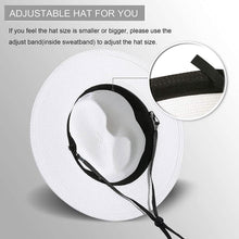 Load image into Gallery viewer, Women Wide Brim Straw Panama Roll up Hat