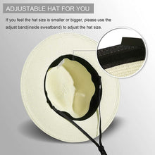 Load image into Gallery viewer, Women Wide Brim Straw Panama Roll up Hat