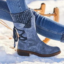 Load image into Gallery viewer, Women Winter Boots Strong Hoof Heels Fashion Comfort Warm Design