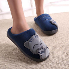 Load image into Gallery viewer, Women Winter Home Fur Slippers Cat Non-Slip Soft Warm House Indoor Bedroom Men Couples Memory Foam Floor Shoes Fluffy Slippers For Women Indoor Warm Furry Bedroom Slippers With Non Slip Outsole