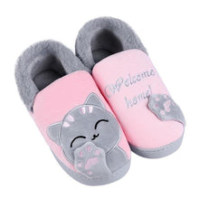 Load image into Gallery viewer, Women Winter Home Slippers Cat Shoes Non-Slip Soft Winter Warm House Slippers Indoor Bedroom Couples Shoes Womens Slippers Slip On Memory Foam House Outdoor Indoor Warm Fuzzy Plush Slippers