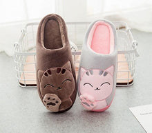 Load image into Gallery viewer, Women Winter Home Slippers Cat Shoes Soft Winter Warm House Slippers Indoor Bedroom Couples Slippers Super Soft Lightweight Bedroom Shoes Waterproof Rubber Sole Indoor Outdoor For Women