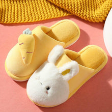 Load image into Gallery viewer, Women Winter House Fur Slippers Warm Cotton Rabbit Shoes Indoor Bedroom Women Men Furry Slides Cotton Home Slippers Soft Fleece Plush House Warm Comfortable Slippers
