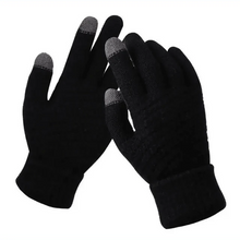 Load image into Gallery viewer, Women Winter Modern Touchscreen Gloves Thicken Warm Knitted Stretch One Size Gloves Full Finger Outdoor Skiing Gloves