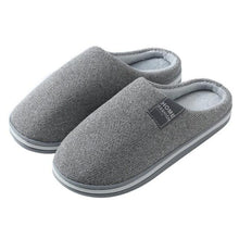 Load image into Gallery viewer, Women Winter Warm Fur Slippers Mens House Shoes Comfort Flat Heel Home Indoor Bedroom Warm Soft Cozy Fleece Lining House Slippers Memory Foam Slippers Winter Bedroom Shoes