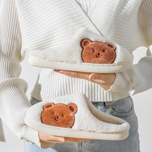 Load image into Gallery viewer, Women Winter Warm Fur Slippers Mens House Shoes Comfort Flat Heel Home Indoor Bedroom Warm Soft Cozy Fleece Lining House Slippers Memory Foam Slippers Winter Bedroom Shoes
