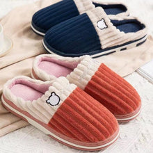 Load image into Gallery viewer, Women Winter Warm Fur Slippers Mens House Shoes Comfort Flat Heel Home Indoor Bedroom Warm Soft Cozy Fleece Lining House Slippers Memory Foam Slippers Winter Bedroom Shoes