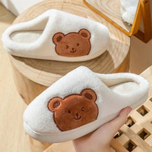 Load image into Gallery viewer, Women Winter Warm Fur Slippers Mens House Shoes Comfort Flat Heel Home Indoor Bedroom Warm Soft Cozy Fleece Lining House Slippers Memory Foam Slippers Winter Bedroom Shoes