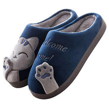 Load image into Gallery viewer, Women Winter Warm Home Slippers Couple Shoes Plush Cat Animal Slip On Soft Indoor Flats Comfort Cozy Memory Foam Scuff Slippers Slip On Warm House Shoes