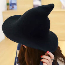 Load image into Gallery viewer, Women Winter Warm Knitted Wool Witch Hat Cap