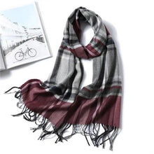 Load image into Gallery viewer, Women Winter Warm Scarf Shawl Fashion Plain Soft Long Scarves For Women Casual Wear Travel Friendly Scarfs Warm Winter Scarf Double Sided Thick Shawl Women Students Scarf