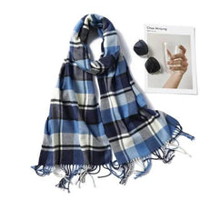 Load image into Gallery viewer, Women Winter Warm Scarf Shawl Fashion Plain Soft Long Scarves For Women Casual Wear Travel Friendly Scarfs Warm Winter Scarf Double Sided Thick Shawl Women Students Scarf