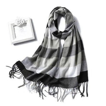 Load image into Gallery viewer, Women Winter Warm Scarf Shawl Fashion Plain Soft Long Scarves For Women Casual Wear Travel Friendly Scarfs Warm Winter Scarf Double Sided Thick Shawl Women Students Scarf
