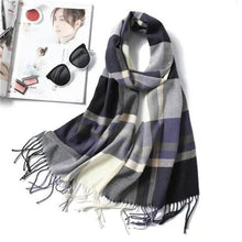 Load image into Gallery viewer, Women Winter Warm Scarf Shawl Fashion Plain Soft Long Scarves For Women Casual Wear Travel Friendly Scarfs Warm Winter Scarf Double Sided Thick Shawl Women Students Scarf