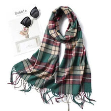 Load image into Gallery viewer, Women Winter Warm Scarf Shawl Fashion Plain Soft Long Scarves For Women Casual Wear Travel Friendly Scarfs Warm Winter Scarf Double Sided Thick Shawl Women Students Scarf