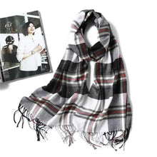Load image into Gallery viewer, Women Winter Warm Scarf Shawl Fashion Plain Soft Long Scarves For Women Casual Wear Travel Friendly Scarfs Warm Winter Scarf Double Sided Thick Shawl Women Students Scarf
