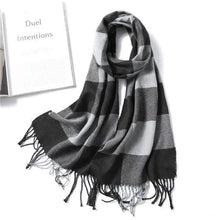 Load image into Gallery viewer, Women Winter Warm Scarf Shawl Fashion Plain Soft Long Scarves For Women Casual Wear Travel Friendly Scarfs Warm Winter Scarf Double Sided Thick Shawl Women Students Scarf