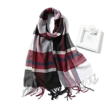 Load image into Gallery viewer, Women Winter Warm Scarf Shawl Fashion Plain Soft Long Scarves For Women Casual Wear Travel Friendly Scarfs Warm Winter Scarf Double Sided Thick Shawl Women Students Scarf