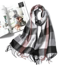 Load image into Gallery viewer, Women Winter Warm Scarf Shawl Fashion Plain Soft Long Scarves For Women Casual Wear Travel Friendly Scarfs Warm Winter Scarf Double Sided Thick Shawl Women Students Scarf