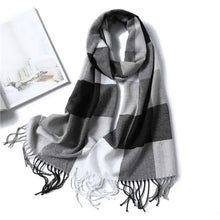 Load image into Gallery viewer, Women Winter Warm Scarf Shawl Fashion Plain Soft Long Scarves For Women Casual Wear Travel Friendly Scarfs Warm Winter Scarf Double Sided Thick Shawl Women Students Scarf