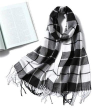 Load image into Gallery viewer, Women Winter Warm Scarf Shawl Fashion Plain Soft Long Scarves For Women Casual Wear Travel Friendly Scarfs Warm Winter Scarf Double Sided Thick Shawl Women Students Scarf