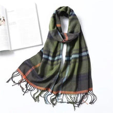 Load image into Gallery viewer, Women Winter Warm Scarf Shawl Fashion Plain Soft Long Scarves For Women Casual Wear Travel Friendly Scarfs Warm Winter Scarf Double Sided Thick Shawl Women Students Scarf