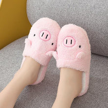 Load image into Gallery viewer, Women Winter Warm Slippers Indoor Bedroom House Flat Floor Plush Shoes Non Slip Fluffy Slippers Cute Cat Fur Slippers Slip on Memory Foam House Outdoor Indoor Warm Fuzzy Plush Fleece Lining Bedroom Comfy Home Living Room Shoes