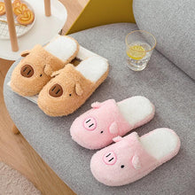 Load image into Gallery viewer, Women Winter Warm Slippers Indoor Bedroom House Flat Floor Plush Shoes Non Slip Fluffy Slippers Cute Cat Fur Slippers Slip on Memory Foam House Outdoor Indoor Warm Fuzzy Plush Fleece Lining Bedroom Comfy Home Living Room Shoes