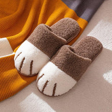 Load image into Gallery viewer, Women Winter Warm Slippers Indoor Bedroom House Flat Floor Plush Shoes Non Slip Fluffy Slippers Cute Cat Fur Slippers Slip on Memory Foam House Outdoor Indoor Warm Fuzzy Plush Fleece Lining Bedroom Comfy Home Living Room Shoes
