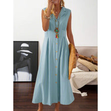 Load image into Gallery viewer, Women's A-Line Shirt Collar Casual Dress