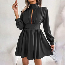 Load image into Gallery viewer, Women's A Line Turtleneck Mini Dress