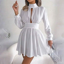Load image into Gallery viewer, Women's A Line Turtleneck Mini Dress