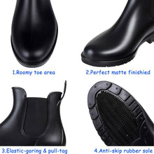 Load image into Gallery viewer, Women's Ankle Rain Boots Waterproof Chelsea Boots